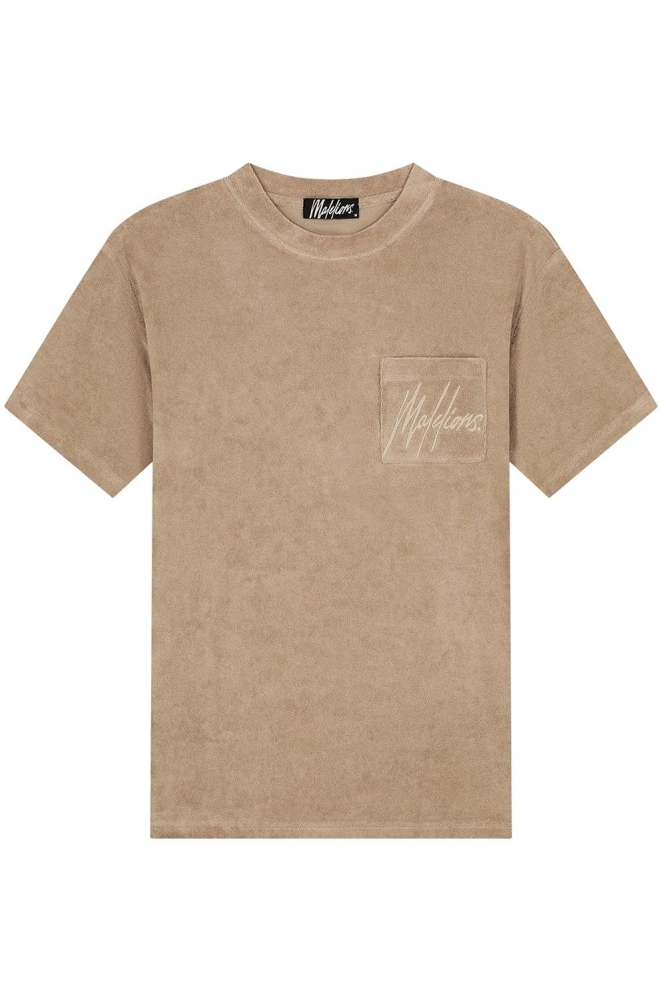 SIGNATURE TOWELLING T SHIRT MM3 SS25 25 336 TAUPE